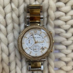 Michael Kors Watch - Gold/Silver - Gently Loved!